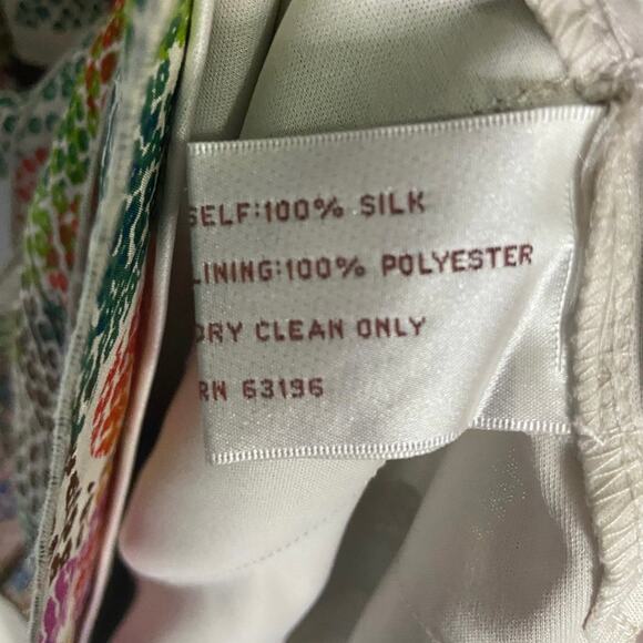 Suzi Chin for Maggy Boutique silk dress women’s 8 tiered multicolor knee length - Picture 5 of 7